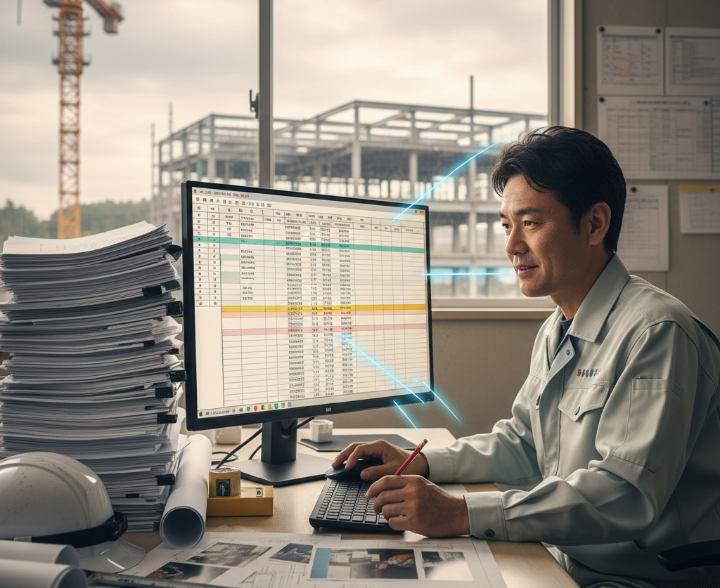 【建設業】長い「工事費内訳書」の入力に時間を取られていませんか?AIで明細をデータ化する方法
