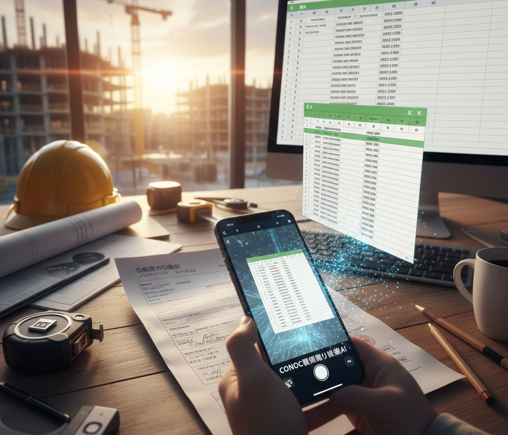 スマホで撮るだけ!紙の見積書をその場でエクセルに変換して転記をゼロにする方法