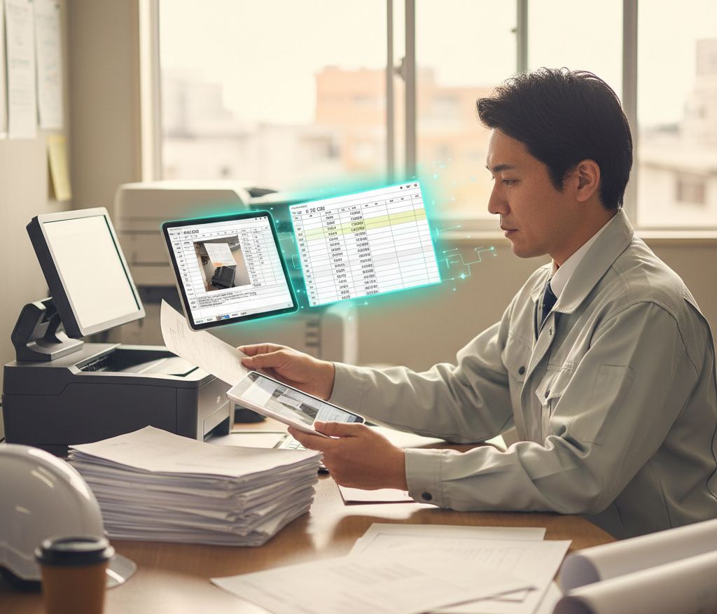紙の見積書をスキャンしてエクセルへ!手入力不要でデータ化する最新のAI OCR活用術